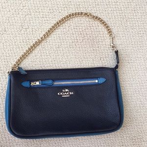 Authentic Coach Nolita colorblock clutch